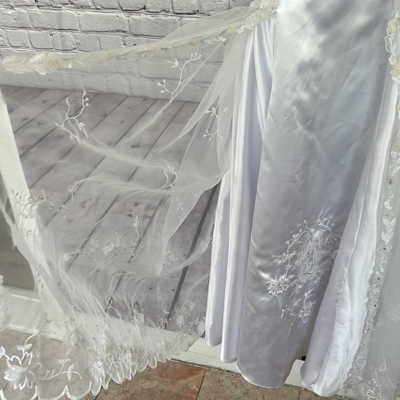 first Communion VIRGIN Mary Girls white long dress size 10 - Picture 8 of 11